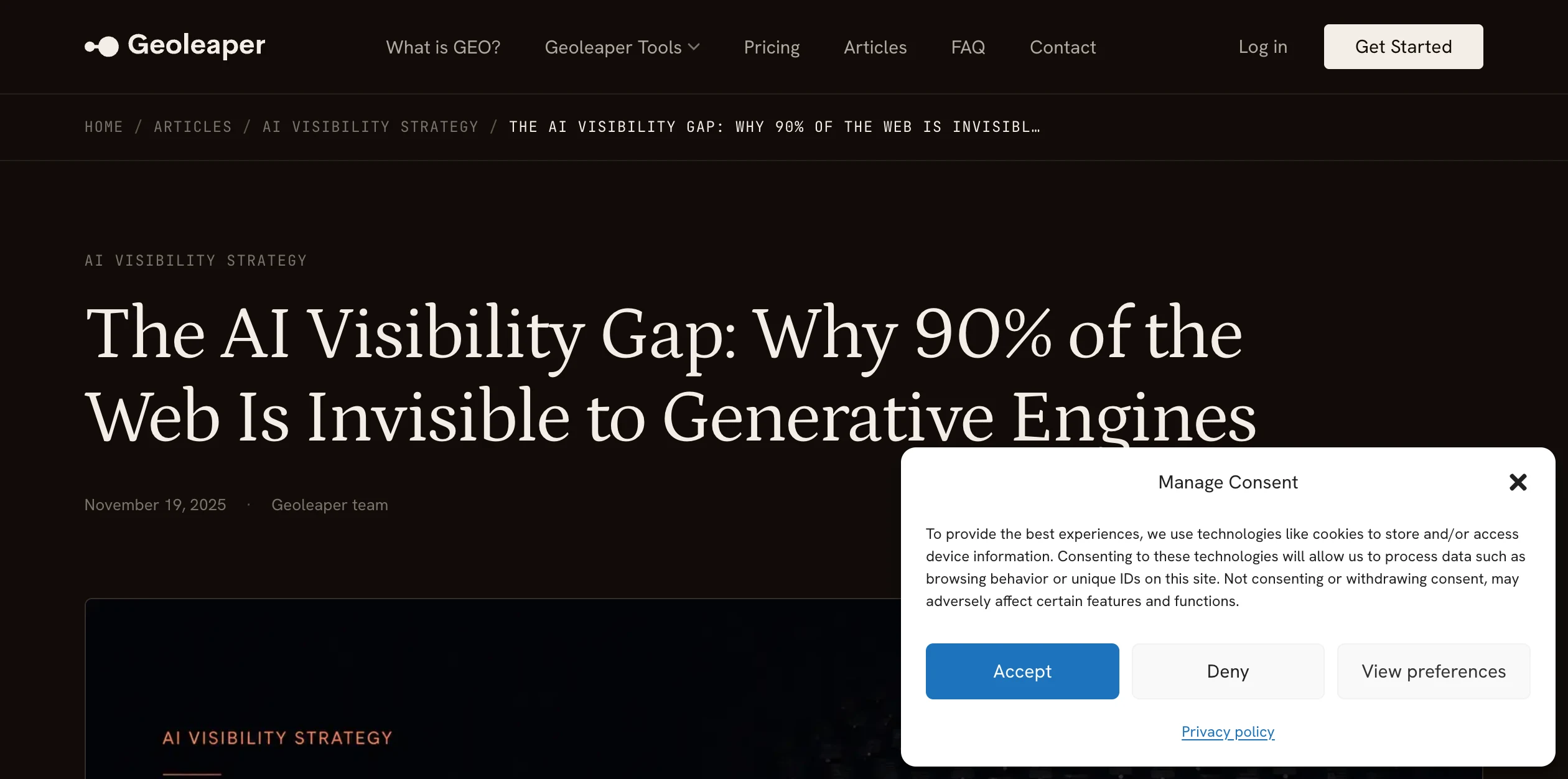 The AI Visibility Gap: Why Most Websites Are Invisible | Geoleaper